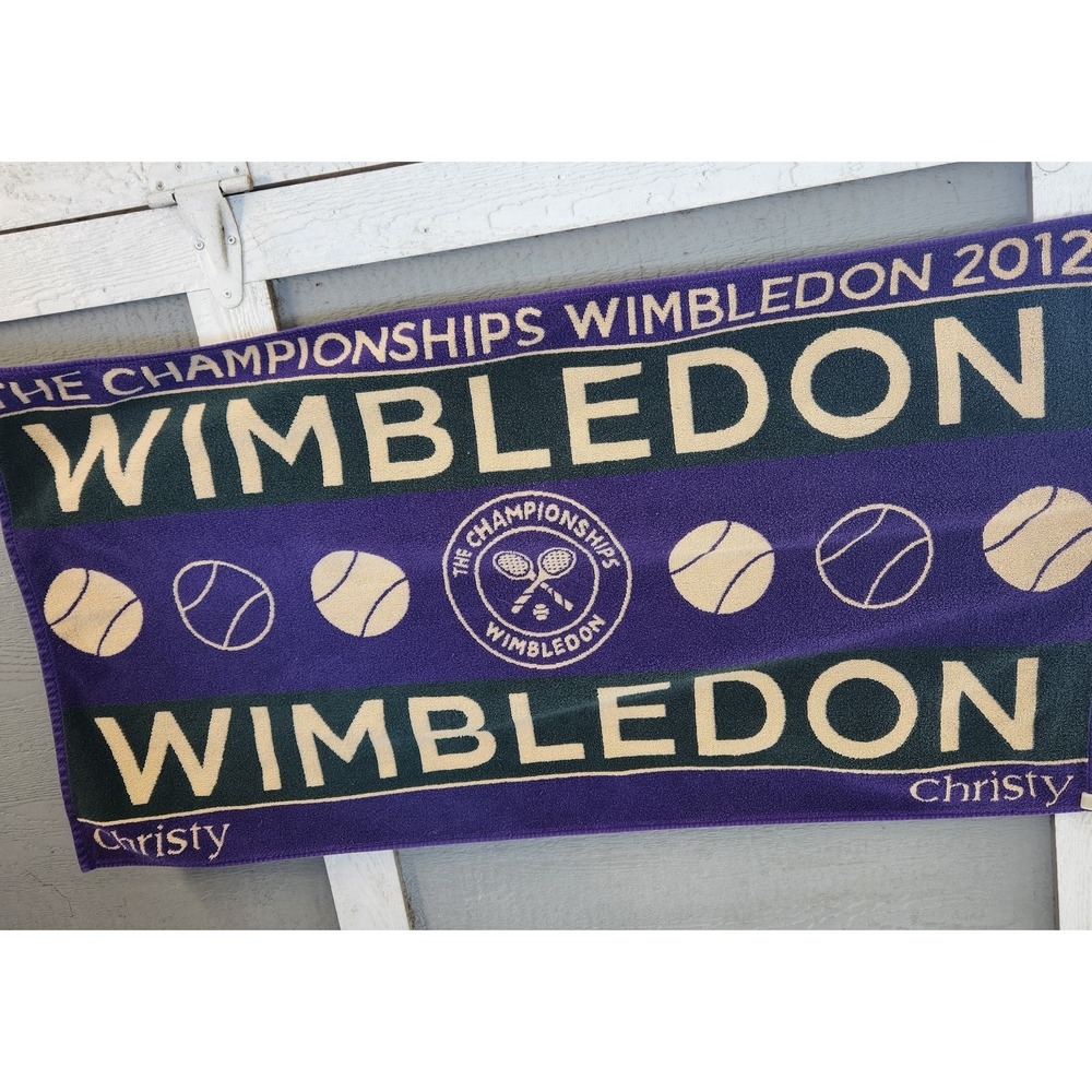 VINTAGE WIMBLEDON THE CHAMPIONSHIPS 2012 TOWEL  ALL ENGLAND LAWN TENNIS CLUB